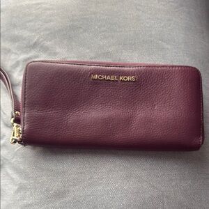 Michael Kors Plum Wristlet